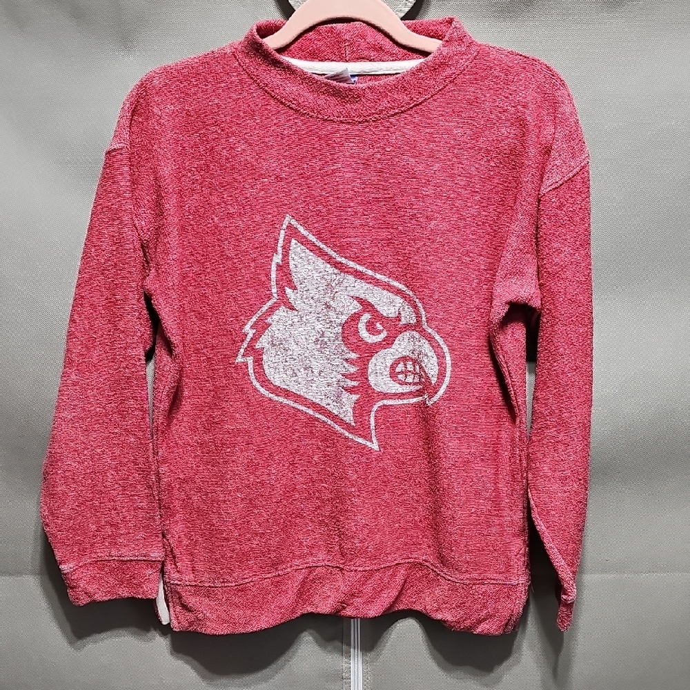 Women's Red University of Louisville Cardinals Crew Neck Sweater